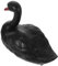FUNOMOCYA Künstlicher Schwan Schwanengarten Statuen Schwan Figur Wohnkultur 3D Schwimmende Schwan-spielzeuge Gartentierskulptur Schwanendekorationsparty Schwan-skulptur Teich Sport Black