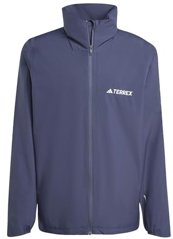 adidas Men's Terrex Multi Essentials 2 Layer Rain Jacket, shadow navy, XS