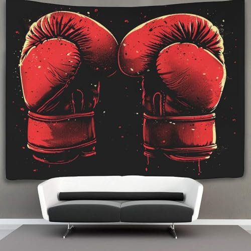 NRAOPEVVD 3D Druck Boxing Glove Wandteppiche Poster Ornament Wandbehang Wandteppich Wanddeko Wandbehang Für Schlafzimmer Wohnzimmer Tapisserie 70cmx100cm