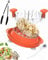 [3 strati e più grandi] 30 cm trituratore per polli Twist Large con spazzola per la pulizia e pinza per alimenti, manico ergonomico, base antiscivolo, lavabile in lavastoviglie, senza BPA, tritacarne