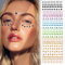Calkkrer 5 Stück Bunte Glitzersteine Gesicht, Selbstklebende Strasssteine Für Augen, Gesicht, Mond- und Sternen-Strass Aufkleber Für Festival, Party Temporäre Tattoos