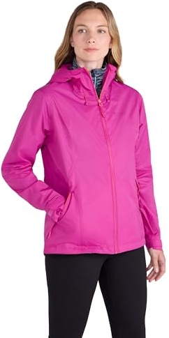 Mountain Warehouse Swerve Veste de pluie respirante de voyage pour femme, Rose vif, 16 Plus