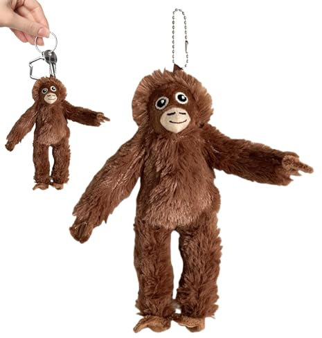 Langarmige Gorilla-Puppe – Hängendes Gorilla-Plüschtier, dehnbares Plüsch- | Kuscheltier mit langem Arm und Dschungel-Thema, Plüschpuppe, weiches Plüschtier zum Aufhängen, niedliches Affen-Plüsch