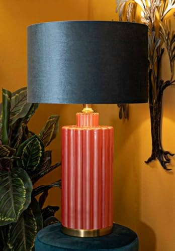 Dmora Tischlampe Wainuiomata Rot Lampenschirm Fassung e53