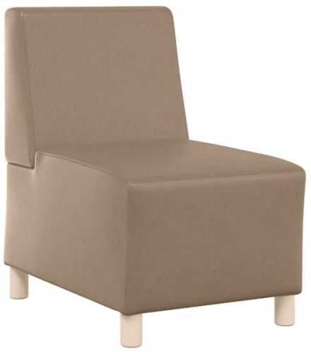 vidaXL Sofa-Stuhl ohne Armlehnen Cappuccino-Braun 55 cm Kunstleder, Sofasessel, Fernsehsessel, Relaxsessel, Einzelsofa, Relaxsofa, Wohnzimmer Sessel, Wohnzimmer Sofa