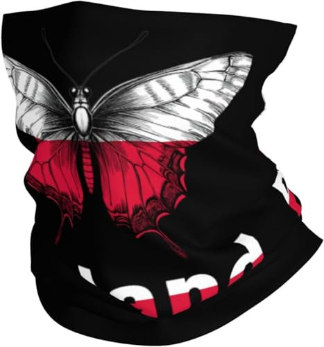 Bequem Haarband Schmetterling Lustige Polen Flagge Halstuch Nahtloses Half Face Schal Für Wandern Motorrad Radfahr