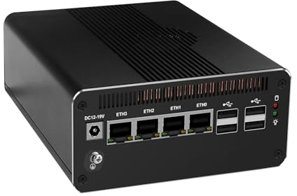 PeeliCeeli Firewall Appliance AI Mini PC, 14. Gen Core Ultra 5 125H, 4 x i226 2.5G LAN, Unterstützung für Win/OPNsense Micro Computer Router, NPU, AES-NI, DDR5 OHNE RAM/SSD/OS