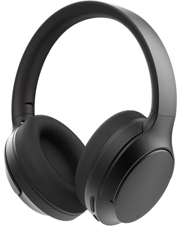 Wireless Headphones Over Ear,Active Noise Canceling Bluetooth Headphones with Microphones,40H Playtime,Foldable Lightweight Headset with Deep Bass,HiFi Stereo Sound for Travel/Office/Work/PC (Black)
