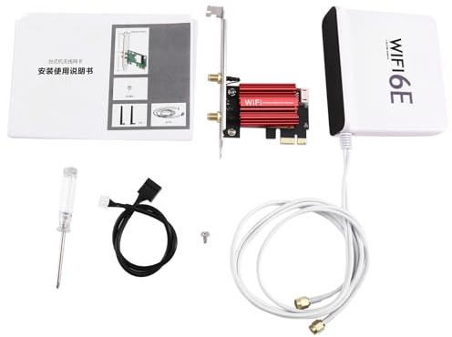 Puthernm WiFi 6E PCI-E Wireless Bluetooth Adapter BT 5.3 Tri Band 2.4G/5G/6GHz Magnetic Network Wi-Fi Card Computer Accessories