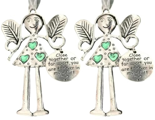 Bosiyrggrl Gift Friends Small Pendant Ornaments Angel Decoration, Christmas Friendship Decoration Gift, Gift for Friends Green