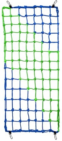 Dovacs Climbing Net for Kids Outdoor-Handmade Multi-Colored Ninja Net(W/750 LBS) for Tree House,Climbing Wall,Rope Bridge,Rope Ladder for Kids(3ft*6FT) (Blue&Green)