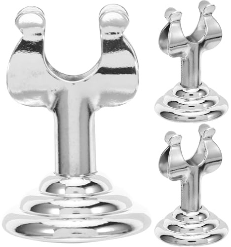 SEWACC Lot de 3 Présentoirs à Menus en Acier Inoxydable, Porte-cartes U de Diapason, Support de Table pour Restaurant, Porte-numéro et Porte-menu Portable, Espace Réservé Pratique