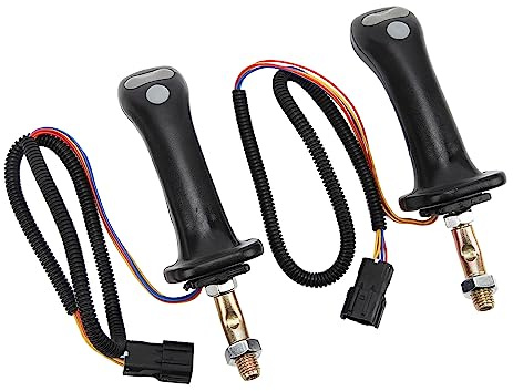 Yctze 2 Stück Bagger Joystick Griffe 3 Tasten für Doosan Dh Dx150 215 225 300 370-9c 6 Pin Ergonomisches Design Reduziert Bedienerermüdung Konstruktion Abs Aluminiumlegierung