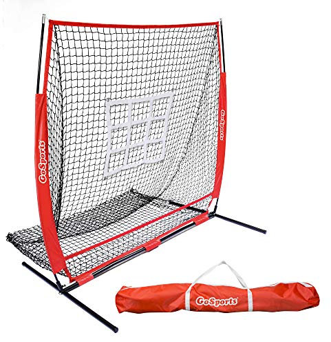 GoSports Unisex, Teenager Baseball Equipment Softball-Übungsnetz mit Bogenrahmen, Tragetasche und Bonus Strike Zone, 152 x 152 cm, Regulation