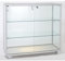 MHN Thekenvitrine & Geschäftsvitrine 41,5 x 78 x 95 cm - Glasvitrine abschließbar & Rollen - mit Beleuchtung - ideal für Geschäfte, Drogerien, Apotheken & Produktpräsentation