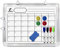 Doppelseitiger Whiteboard Kalender & unbedruckte Magnettafel – Monatskalender 38x30 cm mit 1 magnetischem Radierer, 4 Stiften und 4 Magneten – abwischbarer Monatsplaner für Büro und Küche