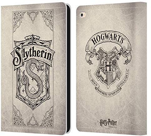 Head Case Designs Officially Licensed Harry Potter Slytherin Parchment Sorcerer's Stone I Leather Wallet Case Compatible With Apple iPad Air 2 (2014)