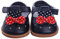 Uteruik Puppenschuhe aus Leder mit Schleife für 46 cm Mädchen Puppenschuhe Outfits Kostüm Zubehör, 1 Paar (schwarz)
