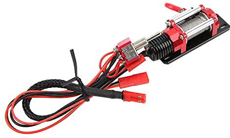 Dilwe RC Auto Seilwinde, RC Elektrische Metall Seilwinde RC Elektrische Metallwinde für 1/10 Fernbedienung Auto Klettern Auto Upgrade Zubehör