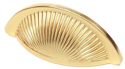 Decoranddecor Arro Half Moon Shaker Cup Handles Cabinet Pulls Zinc 64mm Hole Centre - Brushed Gold - 1 Pack