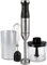 KHG Stabmixer Set Edelstahl 600 Watt | 3 in 1 Multifunktion Pürierstab- Zerkleinerer, Schneebesen, 700 ml Mixbecher | 5 Stufen, Leistung stufenlos verstellbar, Tubro-Taste