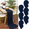 6 Stück Seihtuch Tischläufer Marine Blau,90 x 300 cm Dunkelblau Gaze Stoff Boho Tischläufer Käsetuch Cheesecloth Tischläufer Hochzeit Tischdecke für Hochzeitsfeier Brautparty Tischdekoration
