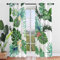 ENEN 2er Set Scheibengardinen, Modern Halbtransparent Bistrogardine, Schlaufengardinen Gardinen Küche, Türgardine für Kleine Fenster Küche Wohnzimmer Landhaus (107x213cm,Aubergine)