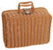 Gewebte Picknickbox, Kunststoff Rattan Koffer Picknickkorb mit Griffen und Metallschloss für Outdoor Camping, Foto Requisite(L-Braun)