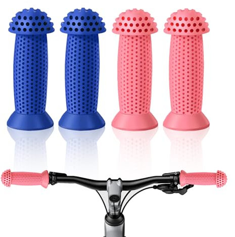 KASESSS 2 Pares Puños Bicicleta Niño Suave, Puños de Bicicleta de 22mm de Calibre, Puños Bici Niño Antideslizante Universal Manguitos Bicicleta Manillar para Scooter Triciclo Bicicleta para Niños