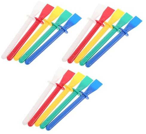 NUOBESTY 15-Teiliges Leimauftragswerkzeug Set Leimverteiler Und Leimschaber Für Präzisen Kleberauftrag Epoxidspachtel Für Bastelzubehör Diy-Lederhandwerk Und Holzarbeiten 4.53 X 0.79 X 0.47 in