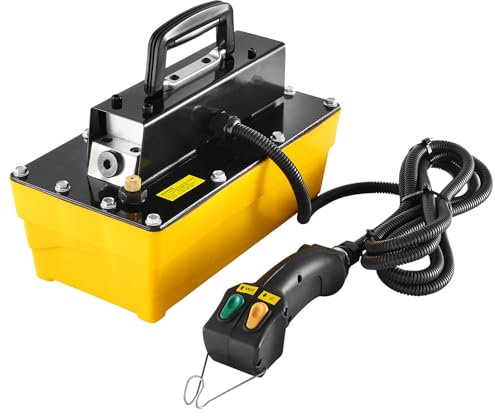 VEVOR Pompe hydraulique à air, 10 000 PSI, pompe pneumatique en plastique avec télécommande, conteneur de 2,3 L, sortie d'huile NPT 16,66 mm, entrée NPT 13,7 mm, pour machines à châssis automobile