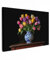 MuchoWow© Leinwand Groß 120x80 cm XXL Deko Schlafzimmer Aesthetic Leinwandbilder Wohnzimmer Gemälde Foto Geschenk Living Room Decoration Tulpen - Farben - Holz - Vase