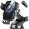 Mohard 15W Cargador Inalambrico Coche, [360° Rotación] Soporte Móvil Coche Carga Rápida Manos Libres con QC3.0 Cargador para Salpicadero, Compatible con iPhone 16/15/14/13/12 y Galaxy S25/S24