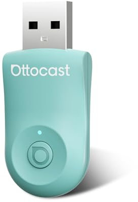 OTTOCAST 2025 Upgraded 2-in-1 Wireless CarPlay & Android Auto Adapter, MINI for iOS 10+ & Android 11+, Converts Wired CarPlay to Wireless, Plug & Play, USB-A & USB-C Compatible (Green)