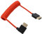 HangTon Cable HDMI 8K 4K 60fps de alta velocidad para monitor ATOMOS Ninja V Shinobi, Sony A9 FX3 A7Siii, Canon R5ii, BMPCC6K, Teradek FEELWORLD Portkeys SmallHD, trenzado rojo, en forma de L