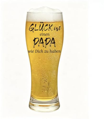 Verdaxis Bierglas Papa Geschenk, Vatertag Bierglas Geschenk, Personalisiertes Geburtstagsgeschenke Biergläser für Papa,Bierkrug mit Gravur