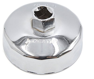 sourcing map 15 Flöten 76mm ölfilter filterschlüssel Metall öl filter Kappe Universalwerkzeug Silber | 75–76 mm Innendurchmesser, für Auto und Fahrzeug