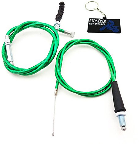 STONEDER Green Throttle Clutch + Cable For Chinese Pit Bike Motorcycle 50 125 160cc