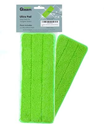 Easy Gleam Ultra Wischbezüge, 2 Stück Strukturierte, Kratzfreie Bodenwischer, Entfernt Hartnäckigen Schmutz, für Alle Bodenarten, Waschbarer, Wiederverwendbarer Wischmopp Bezug aus Mikrofasertuch