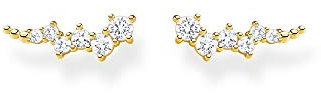 Thomas Sabo Ohrringe Ear climber weiße Steine gold vergoldetes Silber H2157-414-14