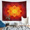 Tbrand Hippie Mandala Wandteppich 130x150cm Boho Mandala Wandbehang für Kinder Jungen Mädchen Böhmische Kunst Tapisserie Chic Rote Blumen Muster Wandtuch
