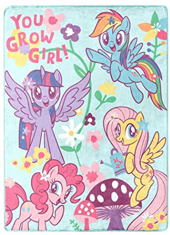 Northwest My Little Pony Silk Touch Throw Blanket, 46 x 60, You Grow Girl