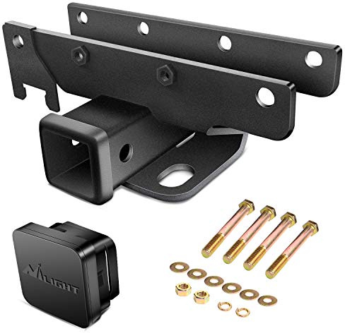 Nilight 5,1 cm Heckstoßstangen-Anhängerkupplungs-Kit, kompatibel mit Wrangler JL JLU 4-Türer und 2-Türer Unlimited für 2018 2019 2020 2021 2022 2023 2024 2025 (ausgenommen JK-Modelle)