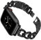 Cinturino di ricambio compatibile con Apple Watch, 38 mm, 40 mm, nero, da donna, da uomo, in metallo, con fibbia deployante, cinturino di ricambio compatibile con iWatch SE serie 6/5/4/3/2/1
