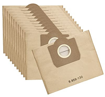 DrRobor Sacchetti di Ricambi per Karcher WD3, Sacchi Filtro di Carta 6.959-130.0 Accessorio per Kärcher WD3 MV3 Aspirapolvere (12 Pezzi)