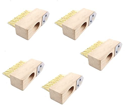 Weed Brush Brush for Cleaning Block Paving/Patios Weed and Moss Remover (5PCS Brush Heads+Iron)