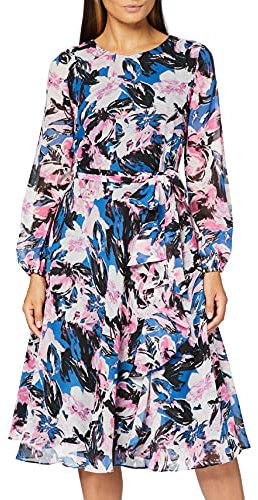 Gina Bacconi Women's Chiffon Dress Vestido de cctel, Lila/Negro, 36 para Mujer