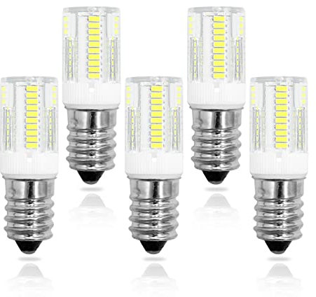 ASAIHKUN E14 LED Light Bulb 2.5W Cool White 380LM Equivalent to 25W 28W 30W SES (Small Edison Screw) Small Bulb 220V Compact Size for Cooker Hood Sewing Machine Fridge Home Lighting (Pack of 5)