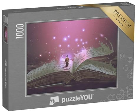 puzzleYOU: Puzzle 1000 Teile „Digitale Kunst: Das riesige Buch der Fantasie“ – aus der Puzzle-Kollektion Fantasy