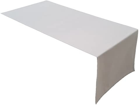 Lemos Home Hochwertiger Tischläufer Tischwäsche aus 100% Baumwolle Kollektion Konzept, Farbe & Größe wählbar (Tischläufer - 30x100cm, Lichtgrau)